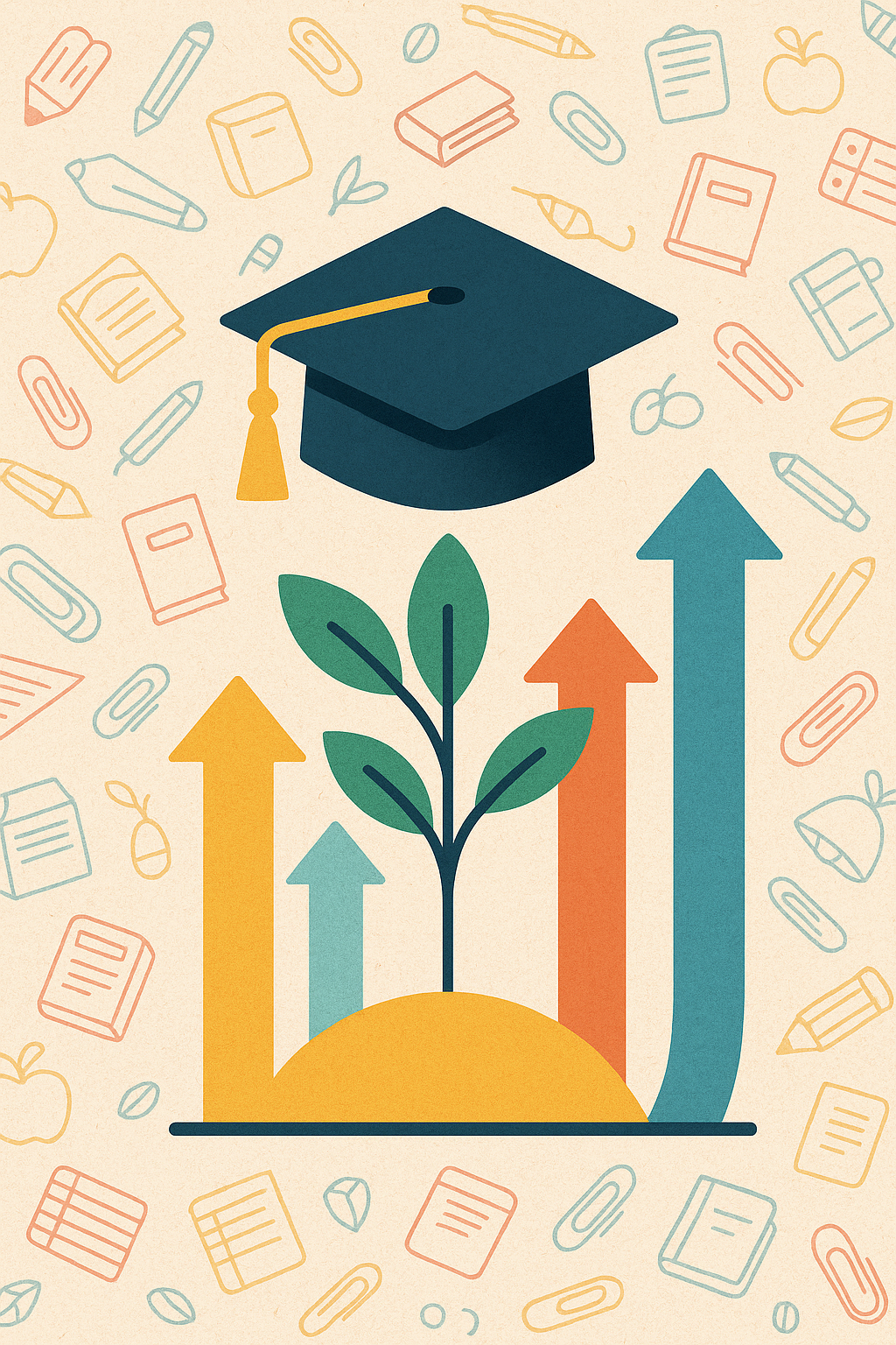 Illustration of growth and future goals in education
